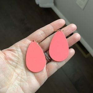 Nickel and Suede small teardrops